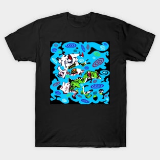 Frog Food in Blue Smoke T-Shirt